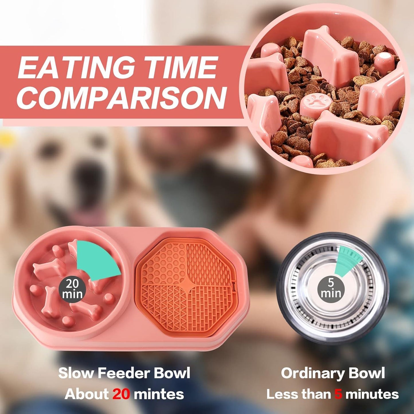 Slow Feeder Dog Bowls Puzzle