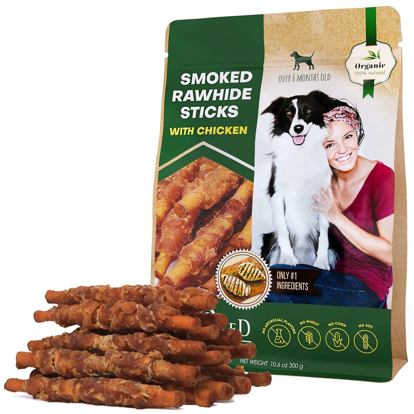 Dog Smoked Rawhide Sticks